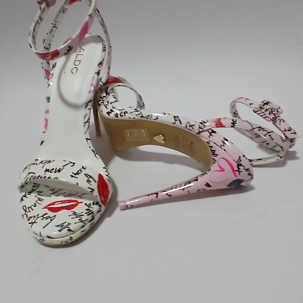 Aldo Pink and Black Heels with Elegant Design